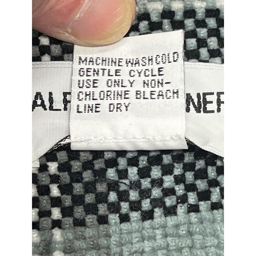 Vintage Alfred Dunner Petite Womens Black Gray‎ Plaid Button Up Blazer  8P - Picture 8 of 8